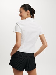 Cotton On White Maya Rouched Shirt - Image 2 of 4