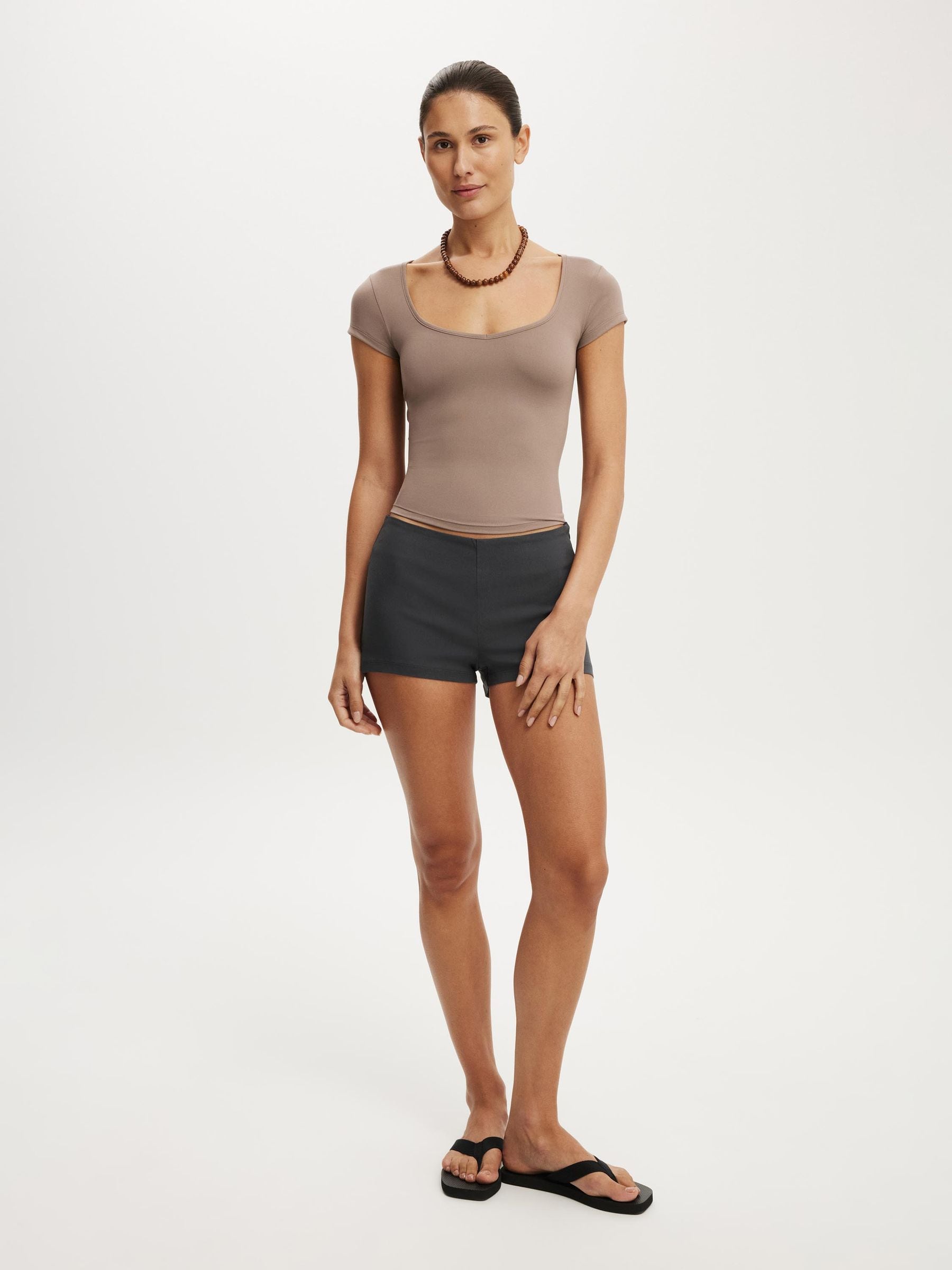 Buy Cotton On Brown Hold Me Short Sleeve T-Shirt from Next USA