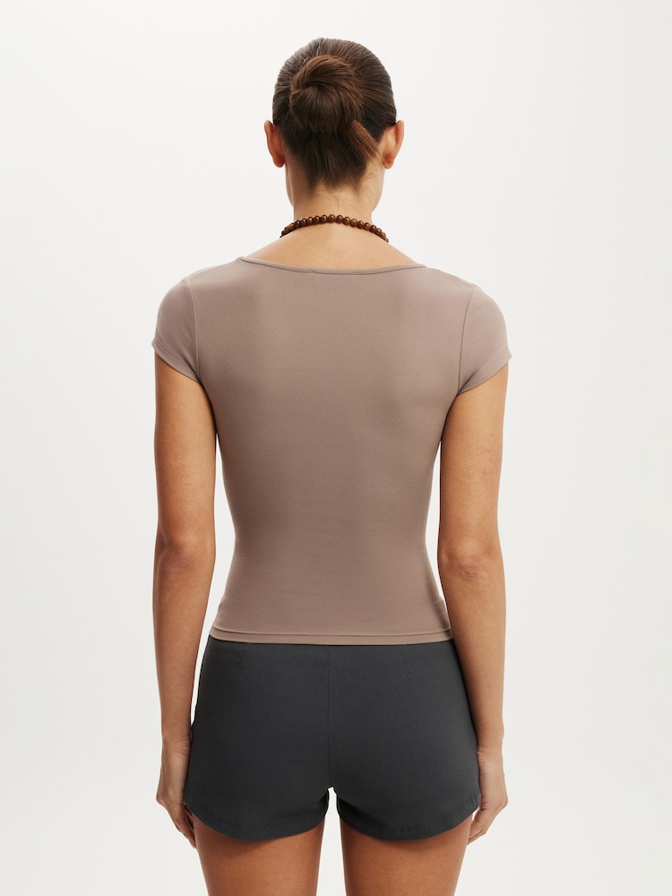 Cotton On Brown Hold Me Short Sleeve T-Shirt - Image 2 of 5