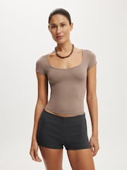 Cotton On Brown Hold Me Short Sleeve T-Shirt - Image 3 of 5