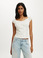 Natural - Cotton On Jamie Off Shoulder Top - Imagen 1 de 4