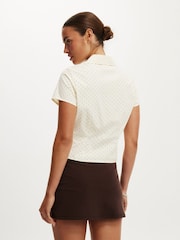 Cotton On Natural Maya Rouched Shirt - Image 2 of 4