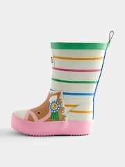 JoJo Maman Bébé Pink Horse Wellies - Image 3 of 4