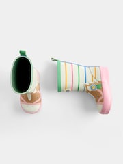 JoJo Maman Bébé Pink Horse Wellies - Image 4 of 4