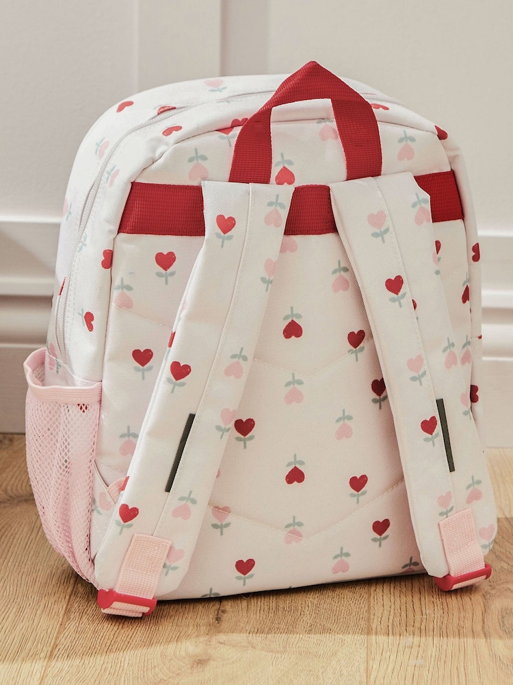 Personalised Heart Pocket Flower Medium Backpack by My 1st Years - Image 2 of 4