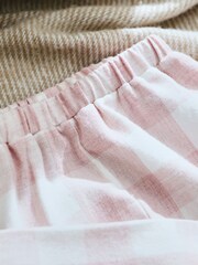 Personalised Traditional Pink Checkered Pyjamas Set - Image 3 of 3