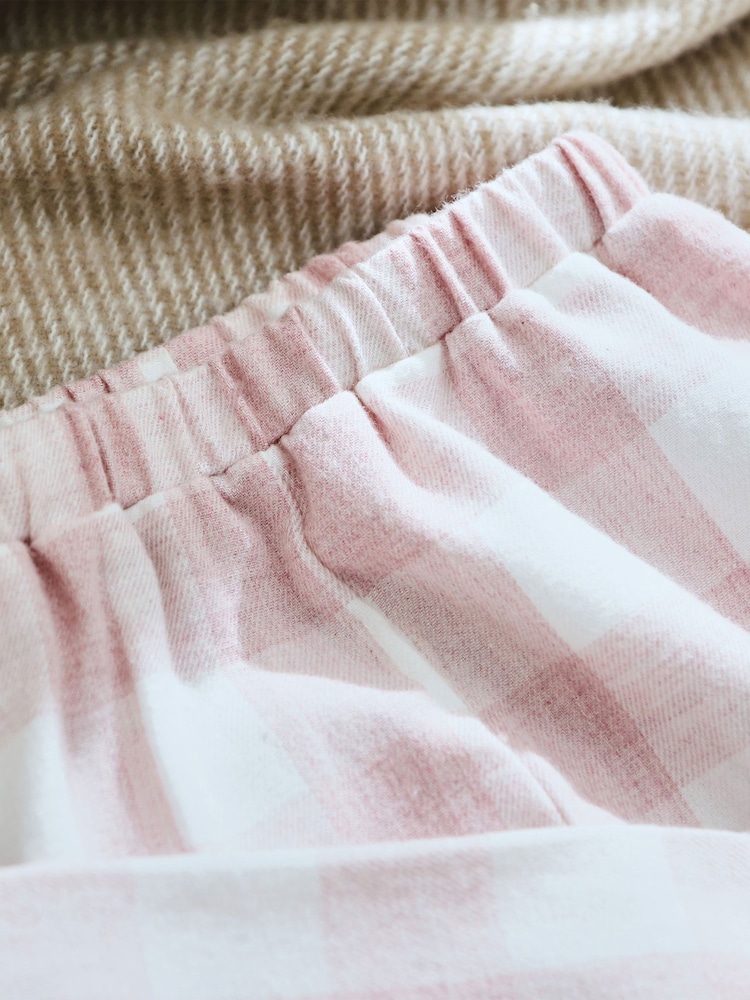 Personalised Traditional Pink Checkered Pyjamas Set - Image 3 of 3