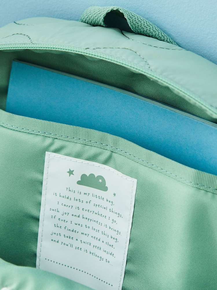 Personalised Colour Block Quilted Medium Backpack by My 1st Years - Image 4 of 4