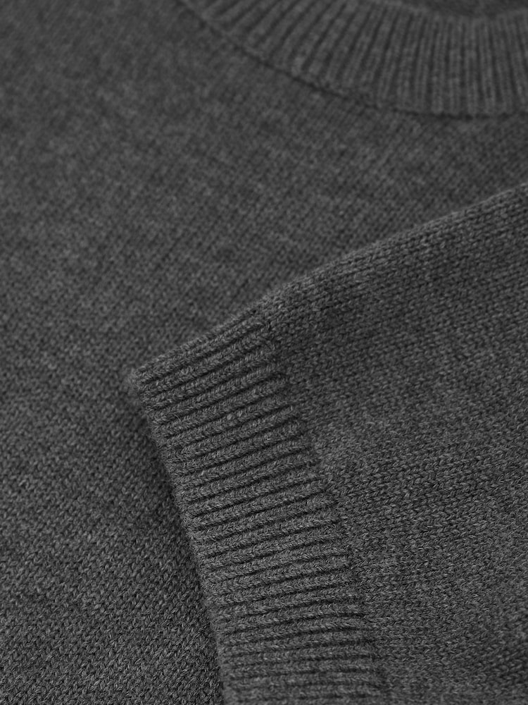 Reiss Grey Rita Cotton and Wool Short-Sleeve Knit Top - Image 6 of 6 Reiss Grey Rita Cotton and Wool Short-Sleeve Knit Top - Image 6 of 6