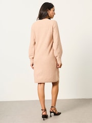 FatFace Skylar Cream Petite Knitted Dress - Image 2 of 6