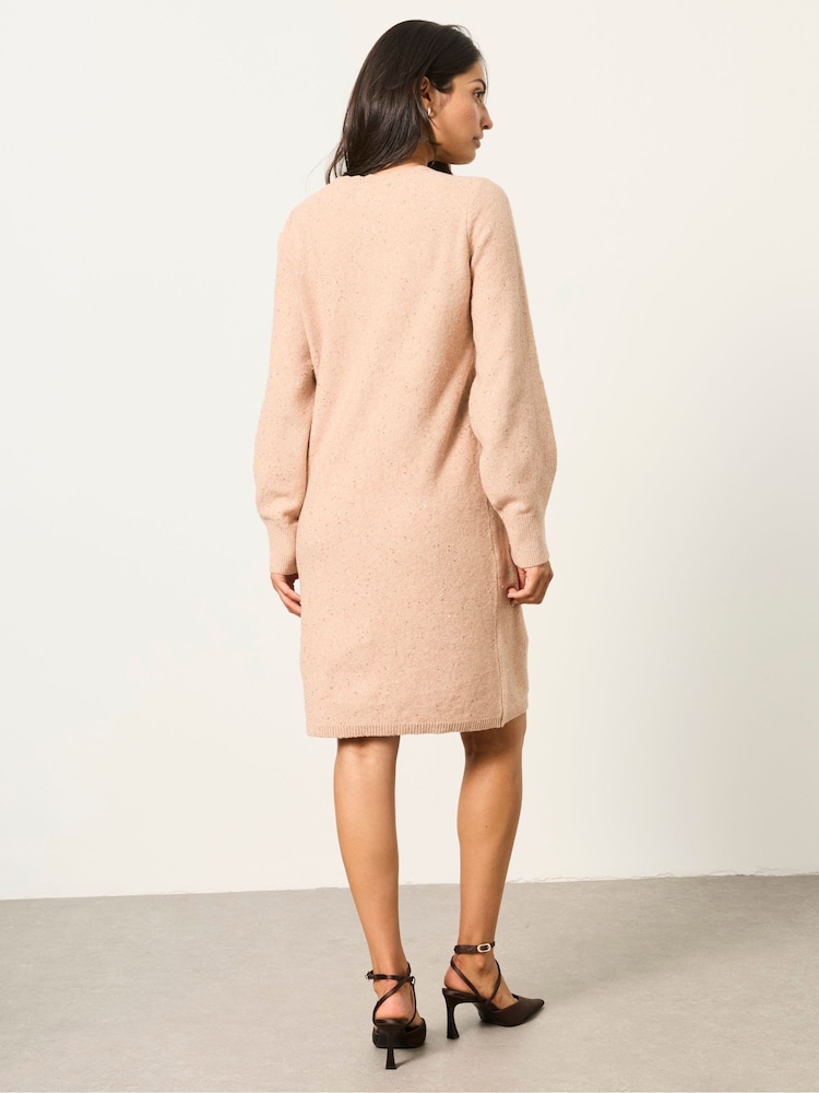 FatFace Skylar Cream Petite Knitted Dress - Image 2 of 6 FatFace Skylar Cream Petite Knitted Dress - Image 2 of 6
