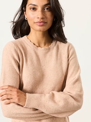 FatFace Skylar Cream Petite Knitted Dress - Image 3 of 6