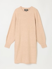 FatFace Skylar Cream Petite Knitted Dress - Image 6 of 6