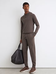 Sweat à capuche avec cordon de serrage en laine mérinos Reiss Holland - Image 1 de 6