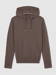 Sweat à capuche avec cordon de serrage en laine mérinos Reiss Holland - Image 2 de 6
