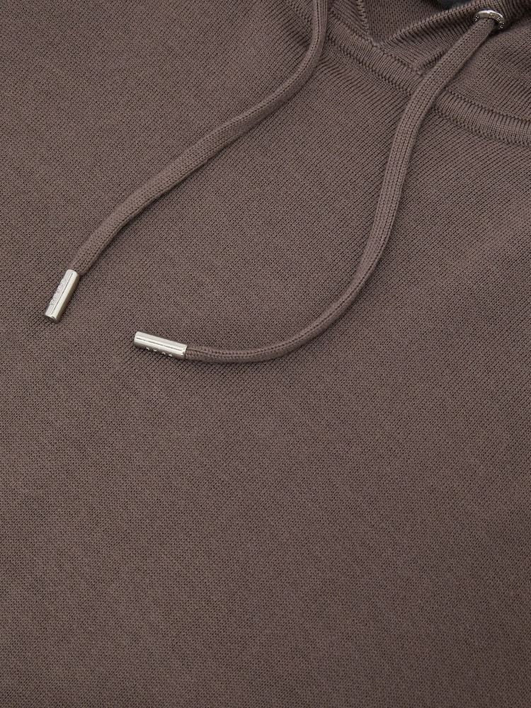 Sweat à capuche avec cordon de serrage en laine mérinos Reiss Holland - Image 6 de 6