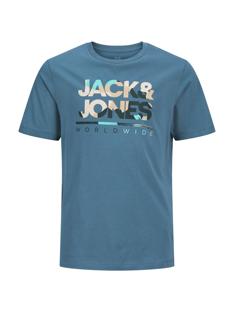 JACK & JONES JUNIOR Blue Short Sleeve T-Shirt And Shorts Set - Image 2 of 2