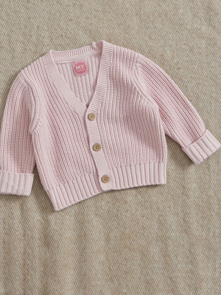 Personalised Pink Cardigan by My 1st Years - Image 1 of 3