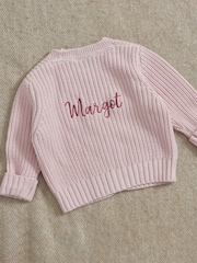 Personalised Pink Cardigan by My 1st Years - Image 2 of 3