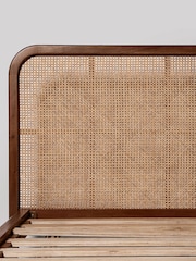 Swoon Mid Brown Raphia Acacia Wood Double Bed - Image 6 of 6