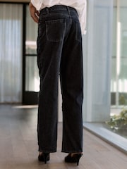 Negro - N.Premium Floral Embellishment Straight Jeans - Imagen 4 de 5