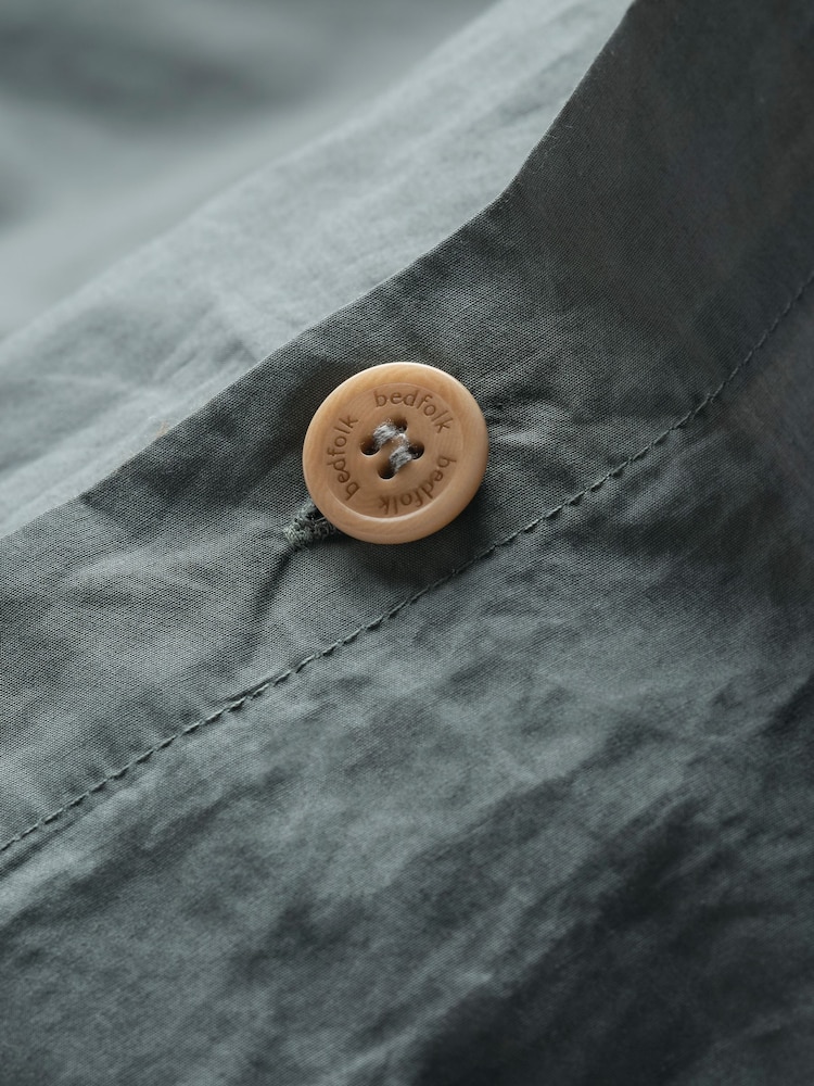 Bedfolk Sea Relaxed Cotton Duvet Cover - Image 2 of 4