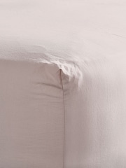 Bedfolk Rose Relaxed Cotton Deep Fitted Sheet - Image 1 of 4