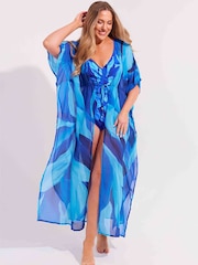 Seaspray Blue Bahamas Maxi Kaftan - Image 1 of 7