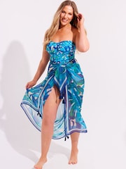 Seaspray Blue Lucia Twist-Bust Bandeau Swimsuit - Image 3 of 7