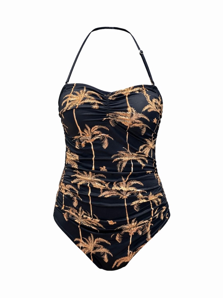 Золотой - Seaspray Sahara Foil Gathered Bandeau Swimsuit - Изображение 8 8