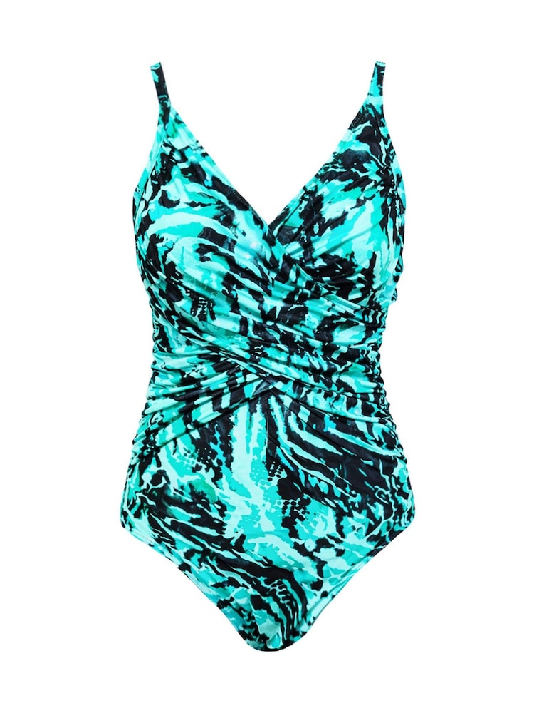 Seaspray Green Regular Length Seychelles Double Draped Swimsuit - Image 8 of 8 Seaspray Green Regular Length Seychelles Double Draped Swimsuit - Image 8 of 8