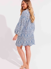Seaspray Blue Freya Embroidered Dress - Image 3 of 6