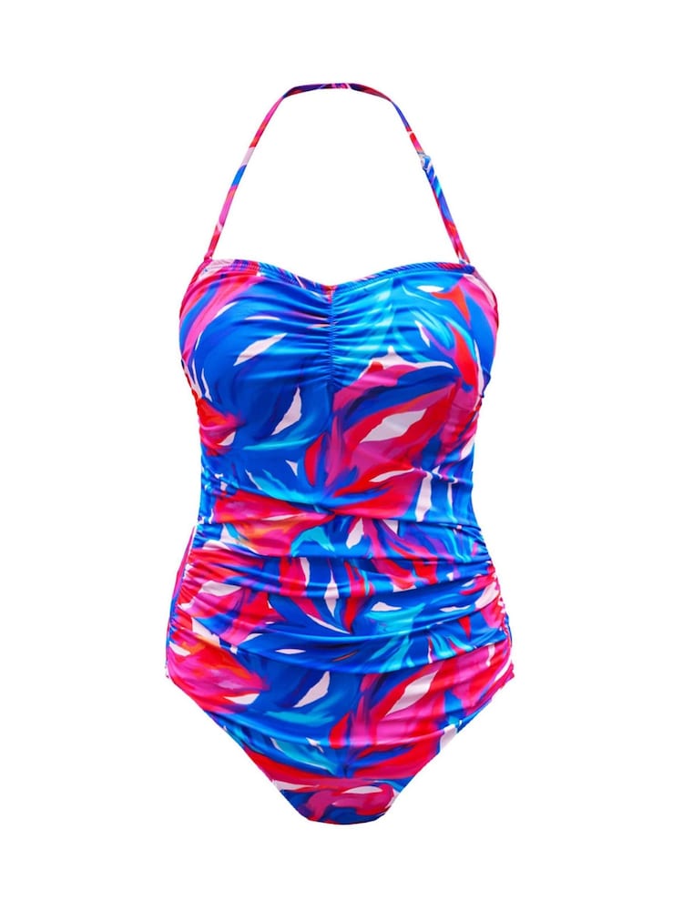 Seaspray Blue Capri Gathered Bandeau Swimsuit - Image 6 of 6