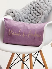 Couples Rectangle Velvet Cushion by No Ordinary Gift - Image 1 of 2