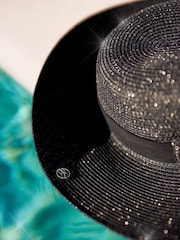 Seaspray Black Juliet Metallic Sun Hat - Image 6 of 7