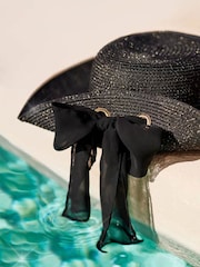 Seaspray Black Juliet Metallic Sun Hat - Image 7 of 7