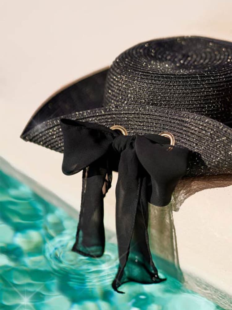 Seaspray Black Juliet Metallic Sun Hat - Image 7 of 7