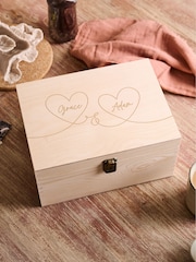 Names in Hearts Memory Keepsake Box by No Ordinary Gift - Image 1 of 3