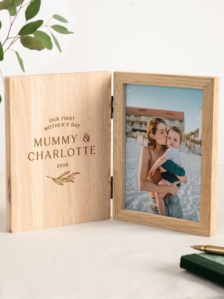 First Mother's Day Wooden Photo Frame by No Ordinary Gift - Image 1 of 1