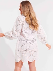 Seaspray White Freya Embroidered Dress - Image 2 of 7