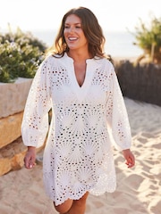 Seaspray White Freya Embroidered Dress - Image 6 of 7