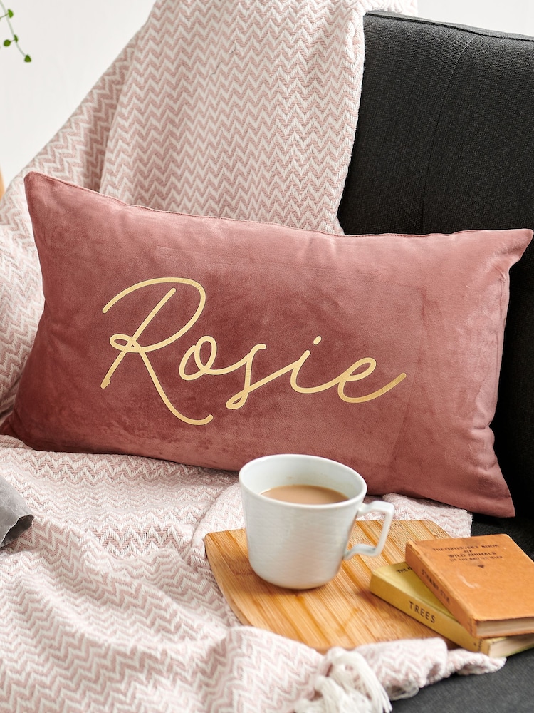Personalised Velvet Cushion by No Ordinary Gift - Image 1 of 2