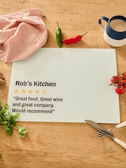 Personalised Glass Review Kitchen Chopping Board by No Ordinary Gift - Image 1 of 1