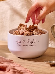 Personalised Couples Date Night Snack Bowl by No Ordinary Gift - Image 1 of 2