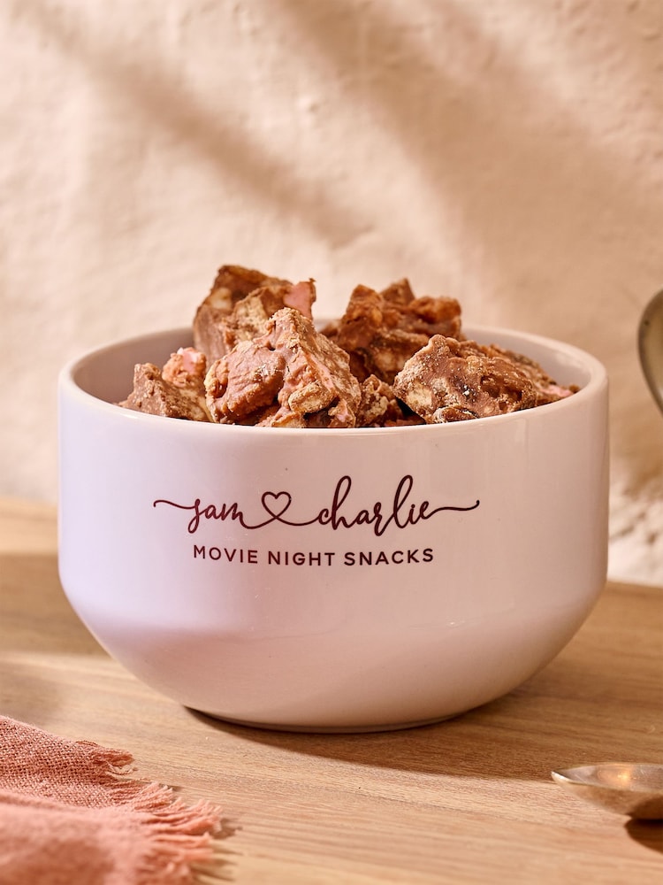 Personalised Couples Date Night Snack Bowl by No Ordinary Gift - Image 2 of 2