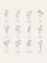 Personalised Birth Flower Photo Frame by No Ordinary Gift - Image 3 of 3