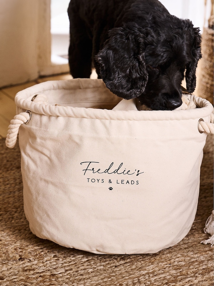 Personalised Pet Toy Storage Basket by No Ordinary Gift - Image 1 of 1 Personalised Pet Toy Storage Basket by No Ordinary Gift - Image 1 of 1