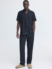 Blend Blue Malvin Relaxed Linen-Blend Trousers - Image 3 of 8