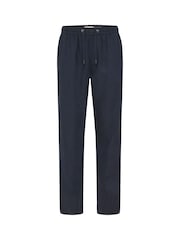 Blend Blue Malvin Relaxed Linen-Blend Trousers - Image 6 of 8