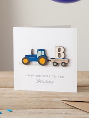 Personalised Tractor Birthday Keepsake Card by No Ordinary Gift - Image 2 of 3